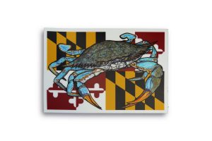 Maryland Flag & Blue Crab Sticker