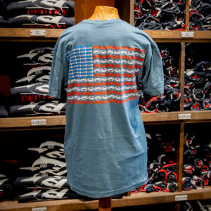 Back of Hooper's American Flag short sleeve tee